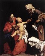 SARACENI, Carlo Madonna and Child with St Anne dt oil painting artist